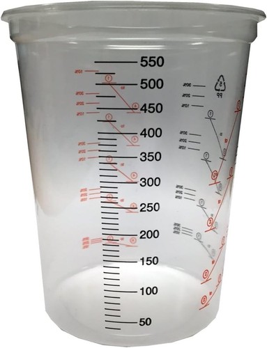 Pack 600ml plastic mixing - 10-pack,