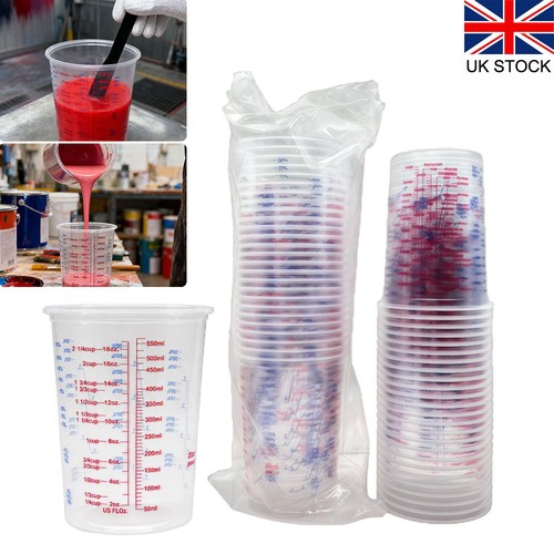 40x 600ml plastic - paint, mixing