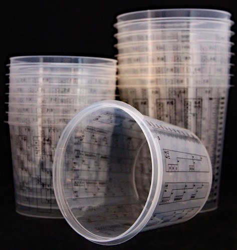 Paint resin mixing - paint, cups